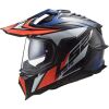 LS2 MX701 EXPLORER CARBON FOCUS adventure helma modrá/bílá/červená vel.L
